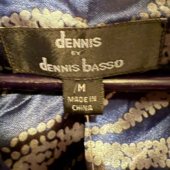 NWT Dennis by Dennis Basso Royal Blue Washable Leather Zip Up Jacket Womens Sz M - Picture 6 of 9